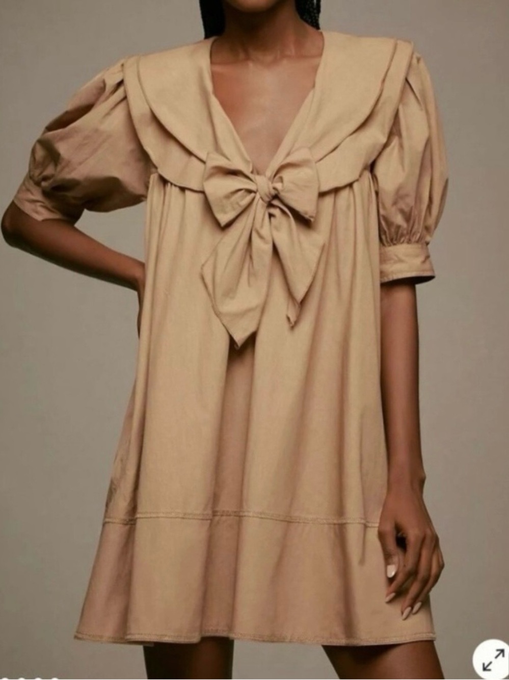 Pilcro Anthropologie Bow Front Mini babydoll Dress NWT size XS